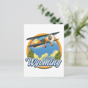 Invitation Carte Postale logo de dessin animé Wyoming