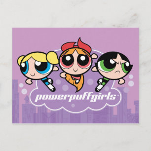 Invitation Carte Postale Logo de l'équipe de Powerpuff