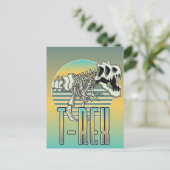 Invitation Carte Postale logo de T-REX dessiné (Debout devant)