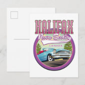 Invitation Carte Postale Logo de voyage de Halifax Nouvelle-Écosse (Devant / Derrière)