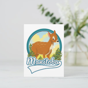 Invitation Carte Postale logo de voyage Manitoba Canada