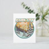 Invitation Carte Postale Logo de voyage Park City Utah (Debout devant)