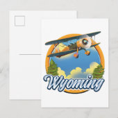 Invitation Carte Postale Logo du dessin animé du Wyoming (Devant / Derrière)