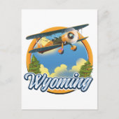 Invitation Carte Postale Logo du dessin animé du Wyoming (Devant)