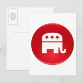 Invitation Carte Postale Logo du parti républicain (Devant / Derrière)