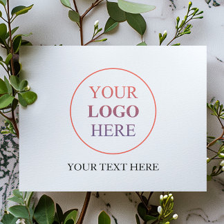 Invitation Carte Postale Logo Horizontal Personnalisé – Aucune Commande Min