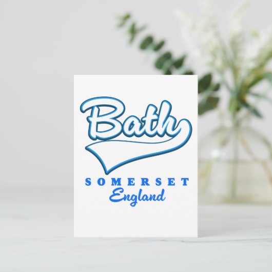 Invitation Carte Postale Logo voyage de Bath Somerset (Debout devant)
