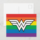 Invitation Carte Postale Logo Wonder Woman Rainbow (Devant / Derrière)