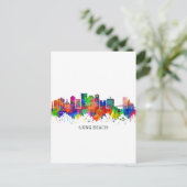 Invitation Carte Postale Long Beach California Skyline (Debout devant)