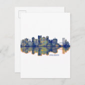 Invitation Carte Postale Long Beach Skyline (Devant / Derrière)