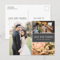 Love and Thanks Photo Collage Mariage Merci