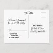 Invitation Carte Postale Lumières de chaîne de jarres de Mason rustique RSV (Dos)