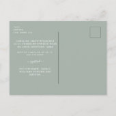 Invitation Carte Postale Lumières de feuillage rustique et floral blanc (Dos)