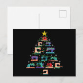 Invitation Carte Postale Machine à coudre de Noël Cadeau pour quilteur sapi (Devant / Derrière)