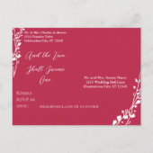 Invitation Carte Postale Magenta Two devient un Mariage chrétien (Dos)