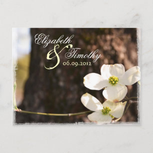 Invitation Carte Postale Magnifique Christian Dogwood RSVP Postcard v2