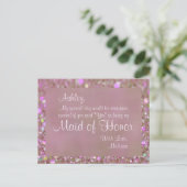 Invitation Carte Postale Maid of Honor - Joli rose (Debout devant)