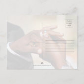 Invitation Carte Postale Mains d'un couple de couleur de mariage épinglent (Dos)