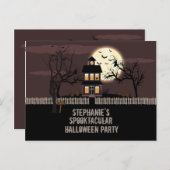 Invitation Carte Postale Maison haunted (Devant / Derrière)