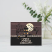 Invitation Carte Postale Maison haunted (Debout devant)