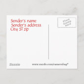 Invitation Carte Postale Maison ouverte de remise des diplômes rouge blanc (Dos)