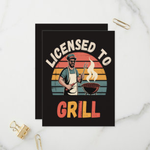 Invitation Carte Postale Maître du Grill Papa