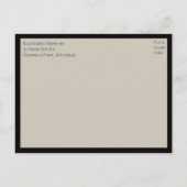 Invitation Carte Postale Mandala Boho Indian Elegant Noir Mariage RSVP (Dos)