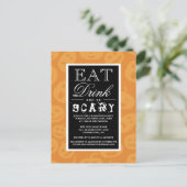 Invitation Carte Postale Mangez Boire & Soyez Effrayant | Bonne fête d'Hall (Debout devant)