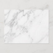 Invitation Carte Postale Marbre Blanc (Devant)
