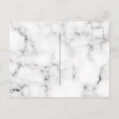 Invitation Carte Postale marbre doré d'eucalyptus mariage (Dos)