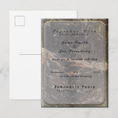 Invitation Carte Postale Marbre élégant sur mesure (Devant / Derrière)