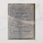 Invitation Carte Postale Marbre élégant sur mesure (Devant)