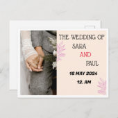 INVITATION CARTE POSTALE MARIAGE (Devant / Derrière)