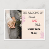 INVITATION CARTE POSTALE MARIAGE (Devant)