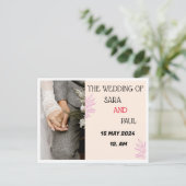 INVITATION CARTE POSTALE MARIAGE (Debout devant)
