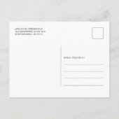 Invitation Carte Postale Mariage campagnard botanique Eucalyptus Foliage (Dos)