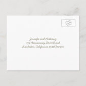 Invitation Carte Postale Mariage campagnard respiratoire de bébé rustique R (Dos)