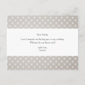 Invitation Carte Postale Mariage Champêtre Veux-tu être ma Demoiselle d'Hon (Dos)