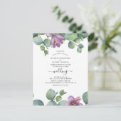 Invitation Carte Postale Mariage d'aquarelle d'Eucalyptus (Debout devant)