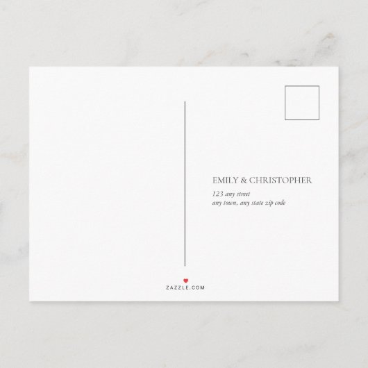 Invitation Carte Postale Mariage d'aquarelle florale Fleur sauvage violette (Dos)