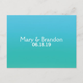 Invitation Carte Postale Mariage d'aquarelle Sea Breeze RSVP