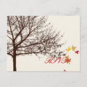 Invitation Carte Postale Mariage de automne RSVP PixDezines (Devant)