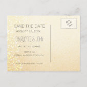 Invitation Carte Postale Mariage de automne Rustique Enregistrer La Date (Dos)