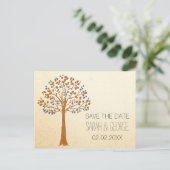 Invitation Carte Postale Mariage de automne Rustique Enregistrer La Date (Debout devant)