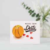 Invitation Carte Postale Mariage de Basketball Save the Date (Debout devant)