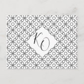 Invitation Carte Postale Mariage de calligraphie noir et blanc simple (Devant)