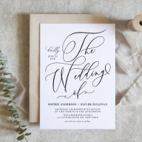 Mariage de calligraphie noir Whimsical