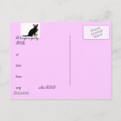 Invitation Carte Postale Mariage de Chat Français (Dos)