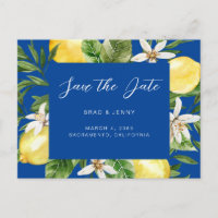 Mariage de citron méditerranéen Bleu Enregistrer l