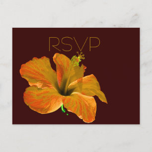 Invitation Carte Postale Mariage de couleurs de chute RSVP